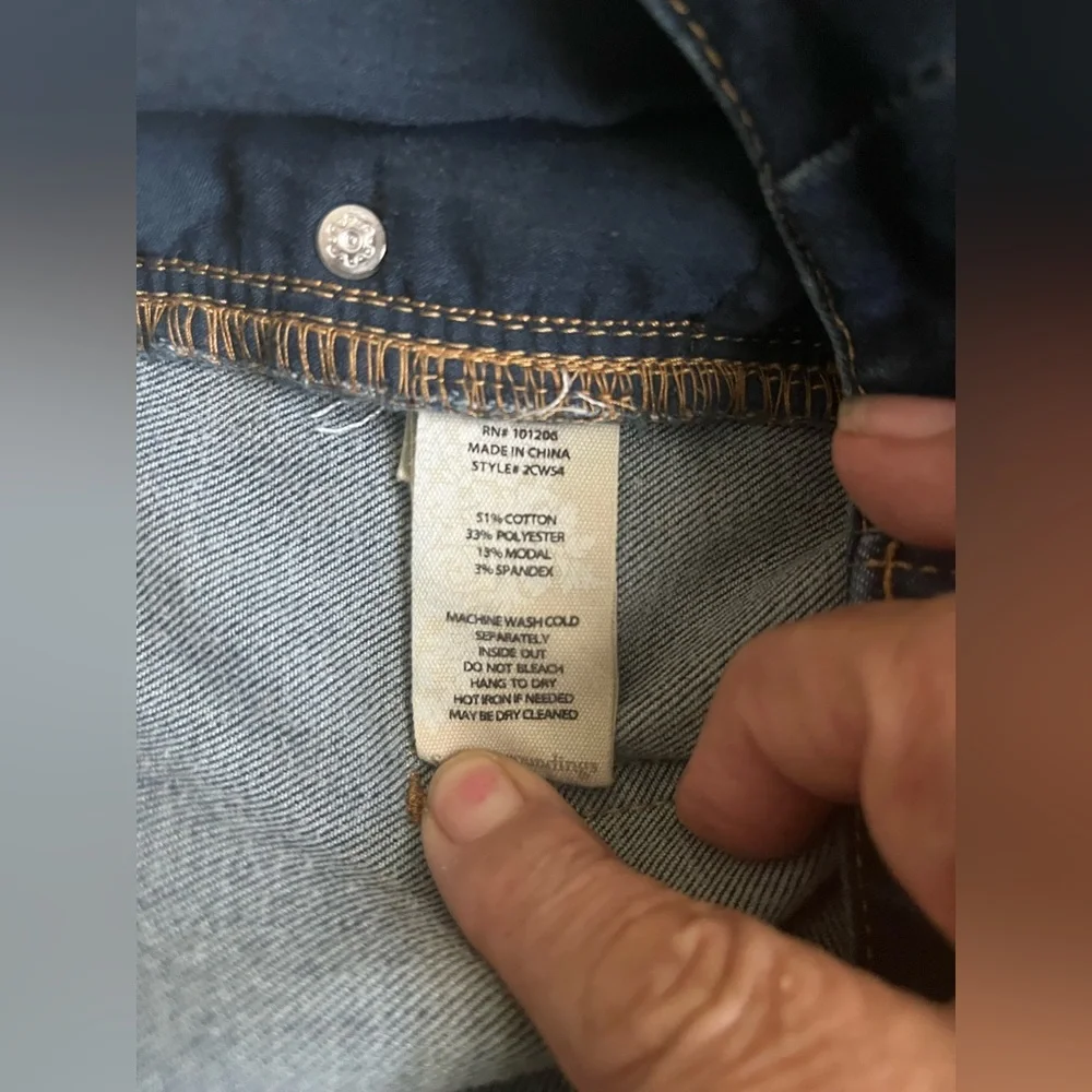 Soft Surroundings Dark Wash Women’s Jeans Denim Relaxed Sz 16 - Picture 10 of 10